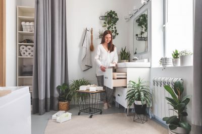 Elegant Bathroom Storage