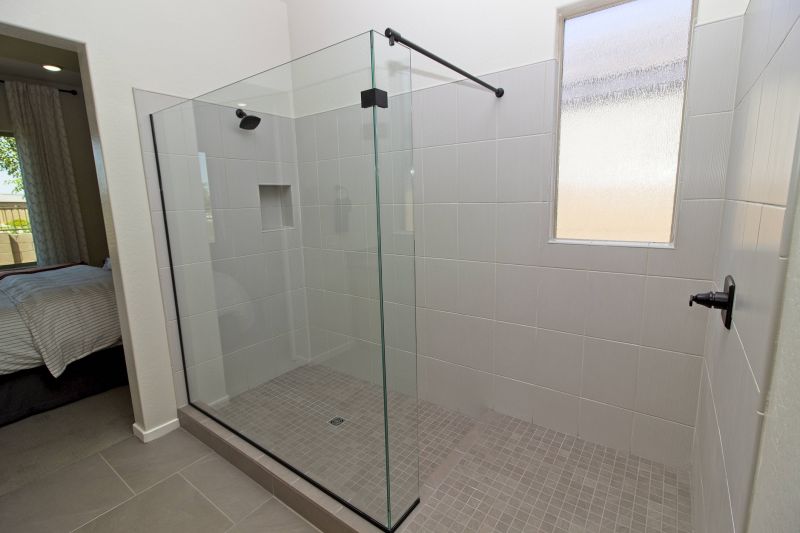 Minimalist Walk-In Shower with Glass Walls
