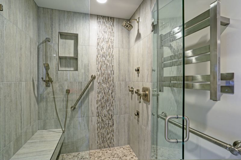 Open Shower with Large Rain Shower Head