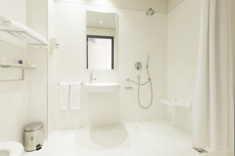Walk-In Shower with Built-in Seat and Niche Storage